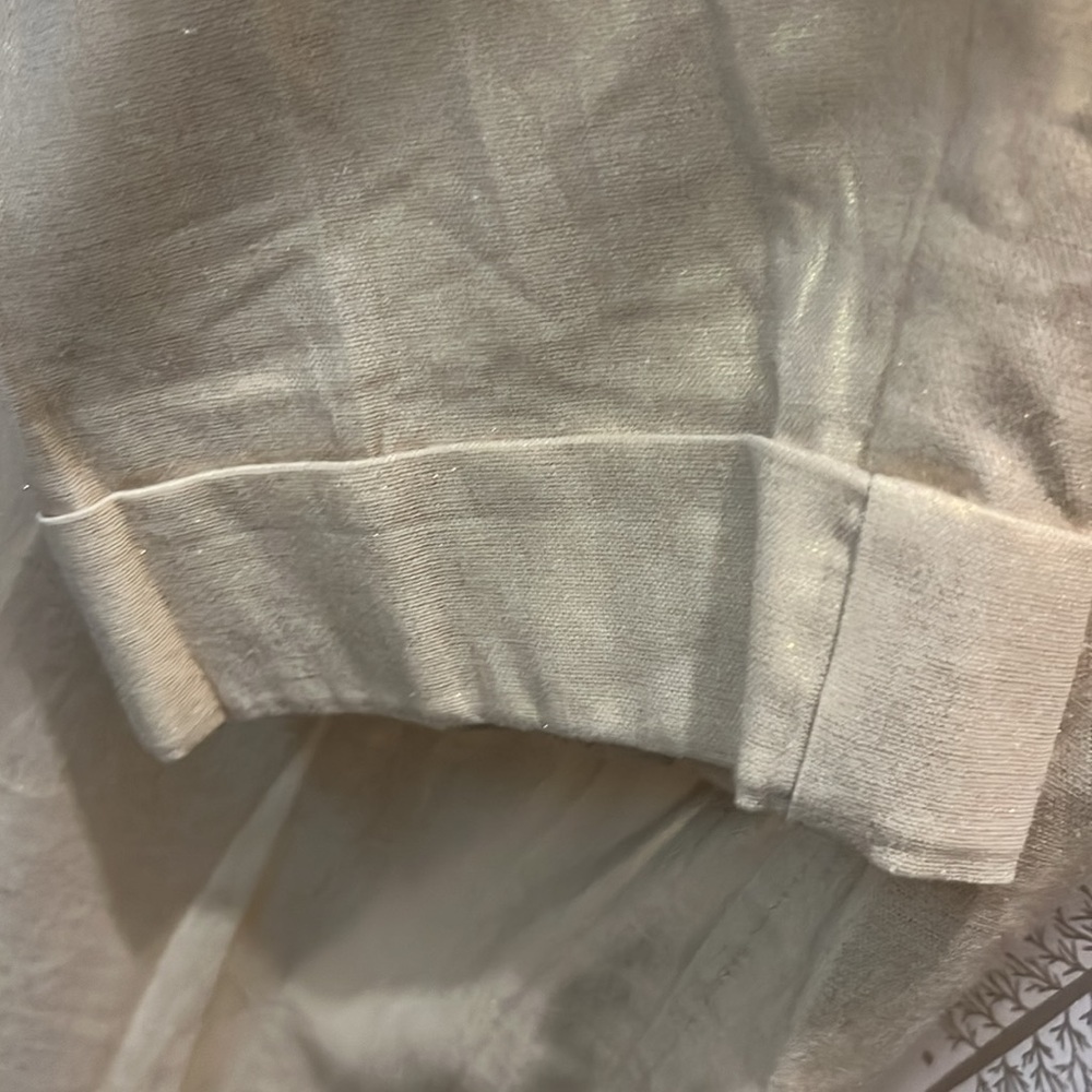 Anne Klein Shimmering Gold Cuffed Pants XL BNWT - Picture 8 of 9